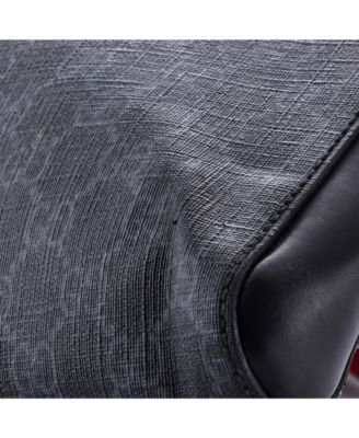 Medium Web Strap Front Zip Messenger Bag GG Coated Canvas