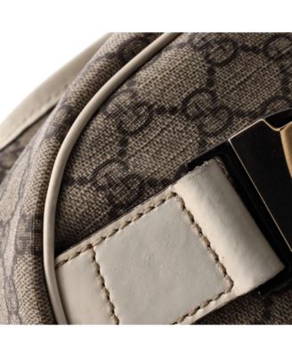 Medium Double Buckle Messenger Bag GG Coated Canvas