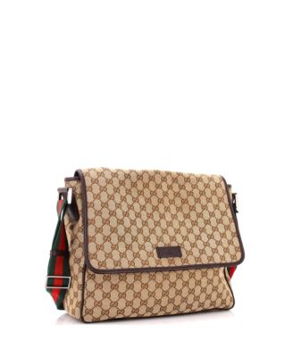 Medium Web Strap Flap Messenger GG Canvas