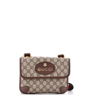 Small Neo Vintage Flap Messenger GG Coated Canvas