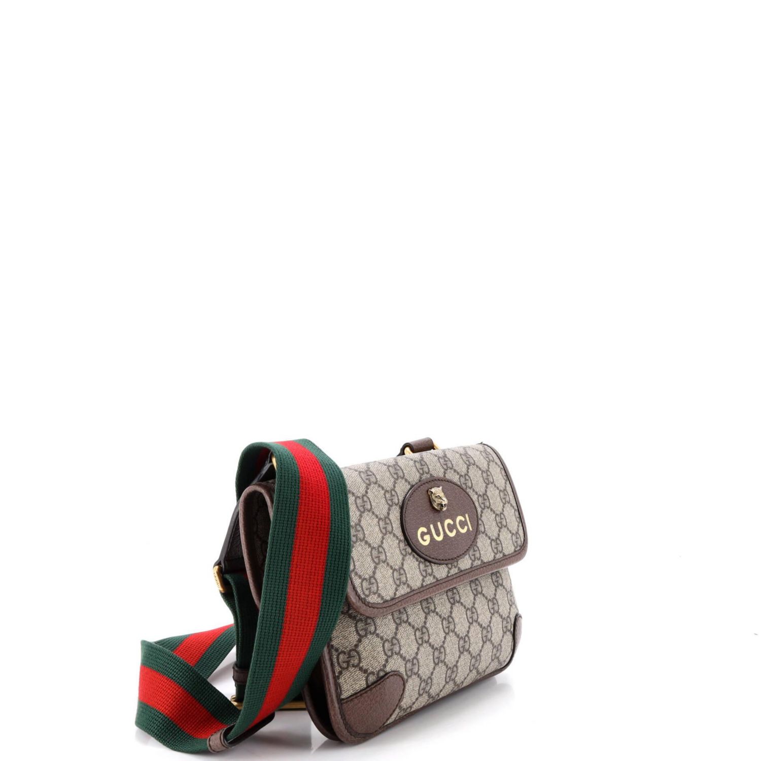 Small Neo Vintage Flap Messenger GG Coated Canvas