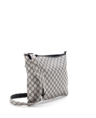 Large Web Loop Flat Messenger GG Coated Canvas