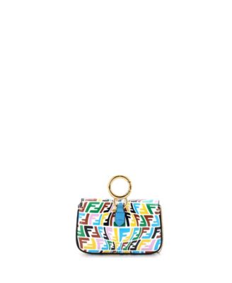 Nano Chain Baguette Charm Bag Vertigo Zucca Leather