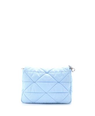 Padded Flap Shoulder Bag Quilted Tessuto