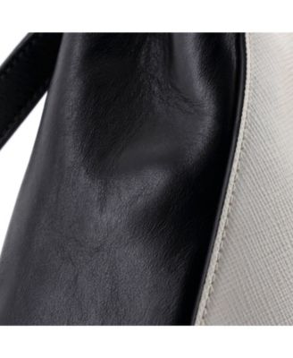 Small Convertible Open Tote Saffiano Leather