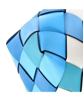 Small Woven Basket Bag Leather