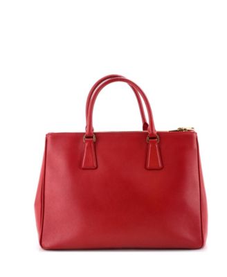 Medium Double Zip Lux Tote Saffiano Leather