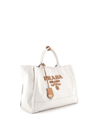 Large Logo Tote Linen Blend