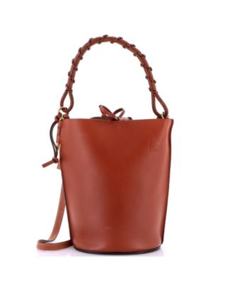 Medium Gate Top Handle Bucket Bag Leather