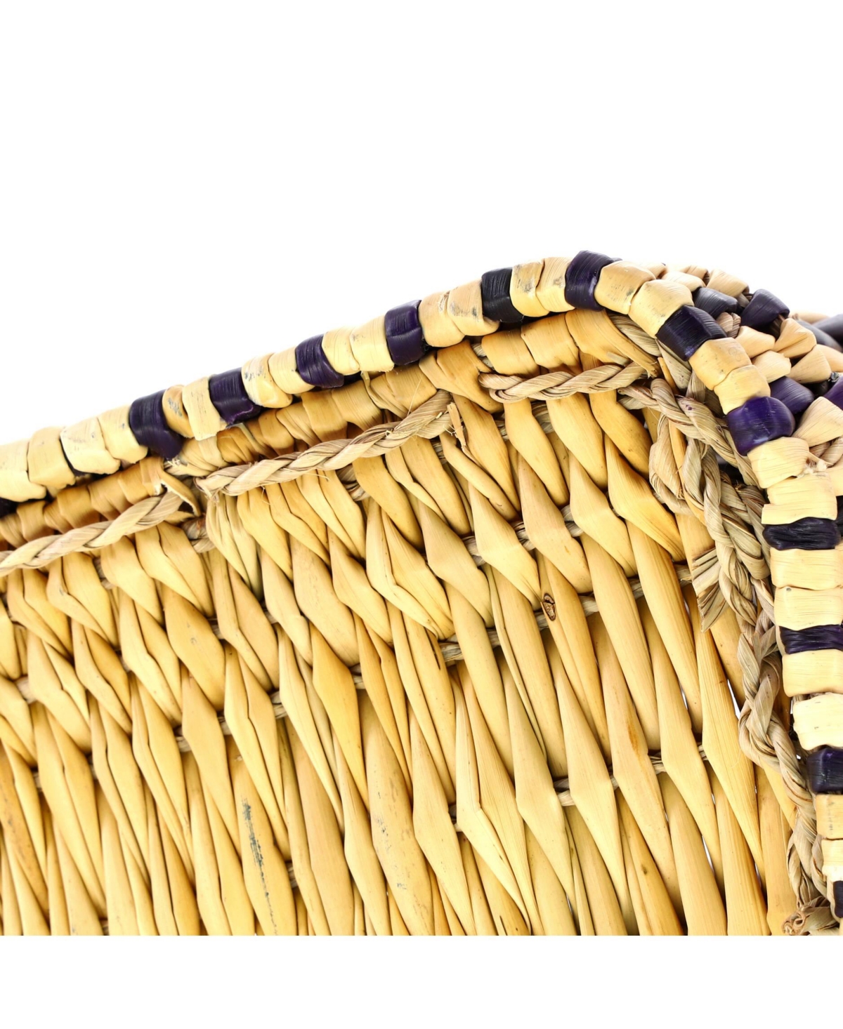 Pre-Owned Loewe Small Paula's Ibiza Square Basket Tote Woven Reed with Leather