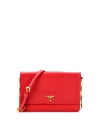 Small Wallet on Strap Saffiano Leather