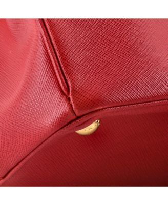 Large Double Zip Lux Tote Saffiano Leather