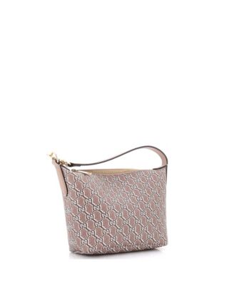 Super Mini Ophidia Zip Shoulder Bag GG Shadow Coated Canvas