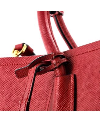 Medium Cuir Double Tote Saffiano Leather