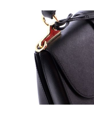 Large Sidonie Top Handle Bag Saffiano Leather