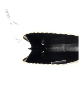 Mini Triangle Pouch Bag with Chain Brushed Leather