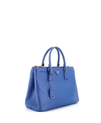 Medium Double Zip Lux Tote Saffiano Leather