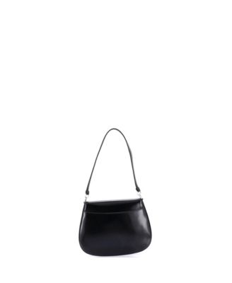 Small Cleo Flap Shoulder Bag Spazzolato Leather