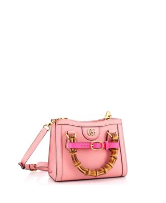 Mini Diana NM Bamboo Handle Tote Leather