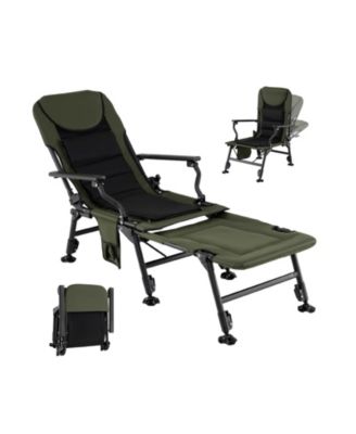 Oversized Foldable Fishing Chair with Detachable Footrest