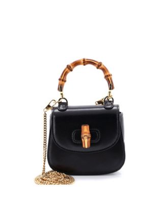 Super Mini Bamboo 1947 Top Handle Bag Leather