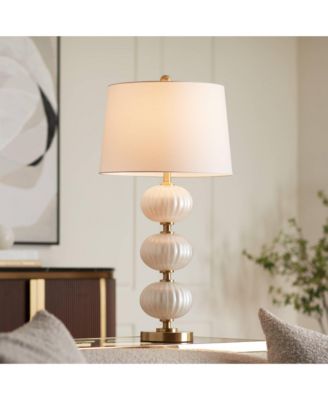 Possini Euro Grace High Pearl Fluted Glass Table Lamp