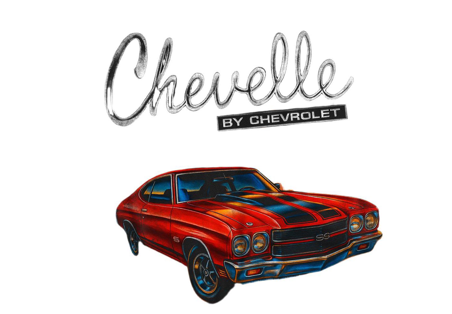 Мужская футболка Corvette Chevrolet Chevelle Thunder, цвет: Чёрный — фото 2