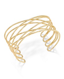 Gold-Tone Crisscross Cuff Bracelet, Created for Macy's