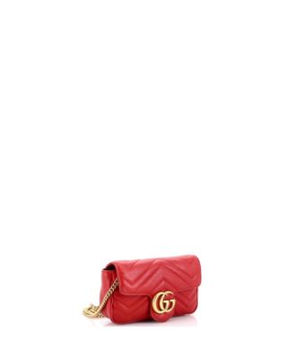 Super Mini GG Marmont Flap Bag Matelasse Leather