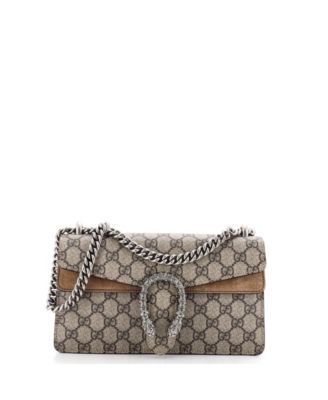 Small Dionysus Bag GG Coated Canvas with Crystal Embellished Metal