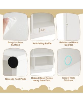 3 Tier House Shaped Kids Toy Storage Organizer with Open Shelves