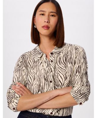 Women's Zebra Button Through Shirt