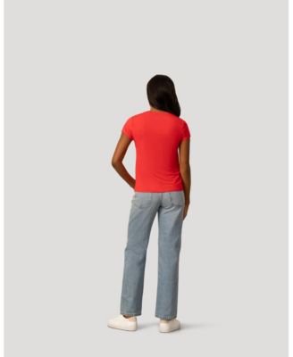 Women's V neck Patch Pocket Tee