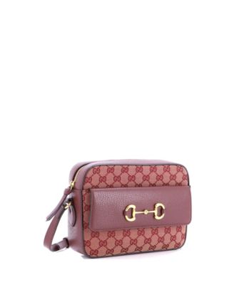 Small Horsebit 1955 Flap Pocket Camera Bag GG Canvas and Leather