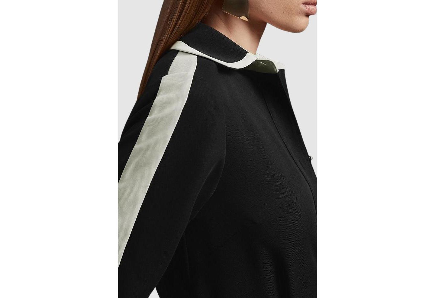 Женская рубашка Karen Millen Colour Block Twill Woven, цвет: Чёрный — фото 8