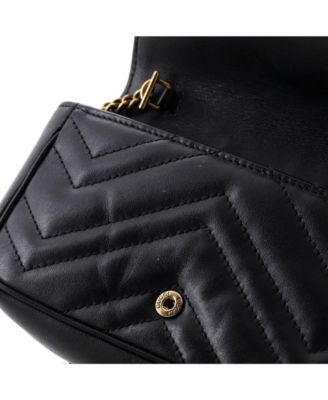 Super Mini GG Marmont Flap Bag Matelasse Leather