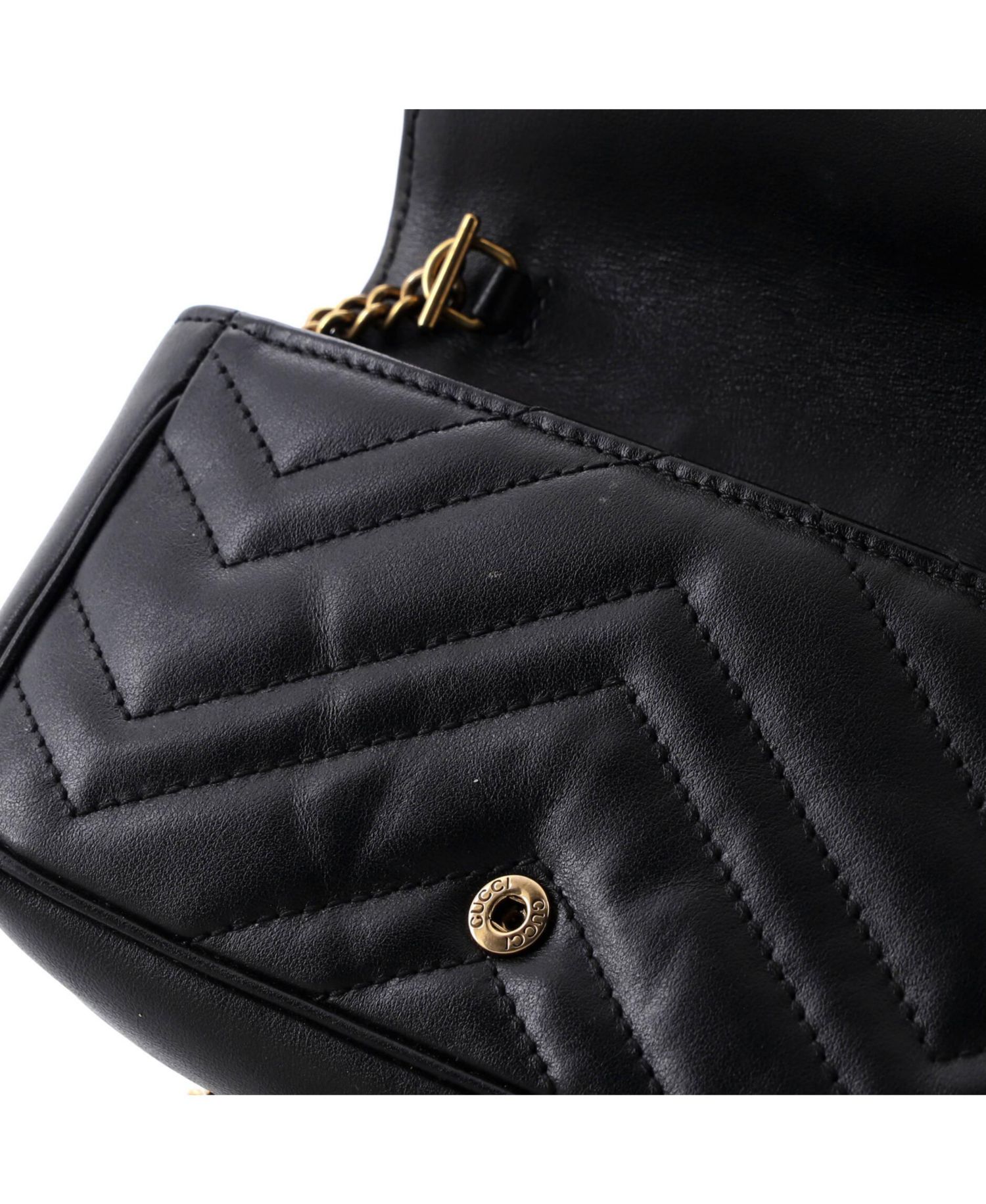 Super Mini GG Marmont Flap Bag Matelasse Leather