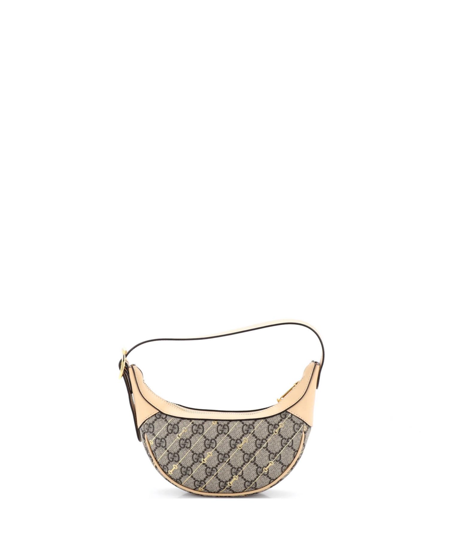 Mini Ophidia Half Moon Bag Print GG Coated Canvas