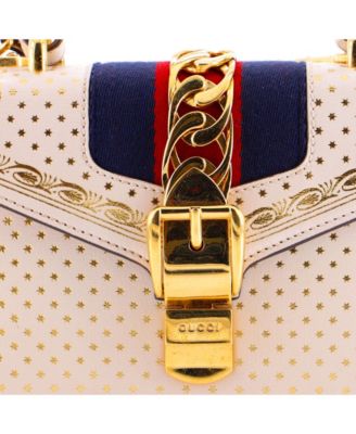 Mini Sylvie Top Handle Bag Printed Leather