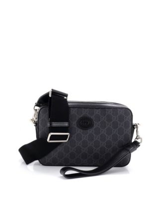 Small Interlocking G Patch Shoulder Bag GG Coated Canvas