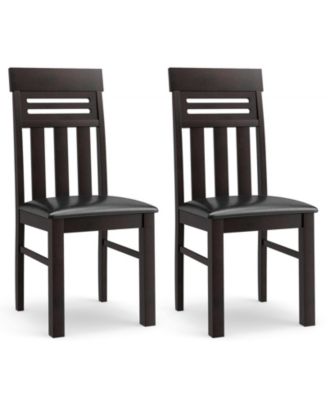 Dining Chairs Set of 4 PU Leather Farmhouse Side Chairs for Kitchen Living Room