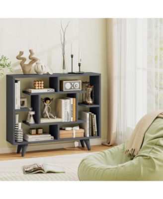 Geometric Storage Bookcase with Shelves and Anti Tipping Kit