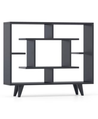 Geometric Storage Bookcase with Shelves and Anti Tipping Kit