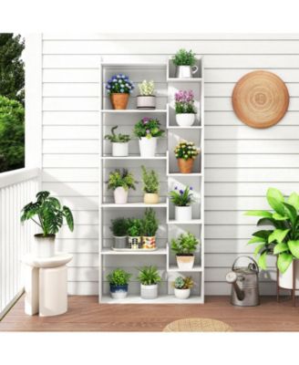 Six Tier Wooden Bookshelf with Anti Tipping Open Shelves