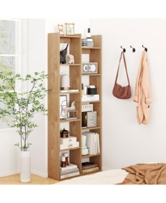 Eleven Tier Modern Book Organizer Bookcase with Anti Tipping