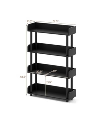Four Tier Industrial Open Bookshelf with Anti Tipping Kit