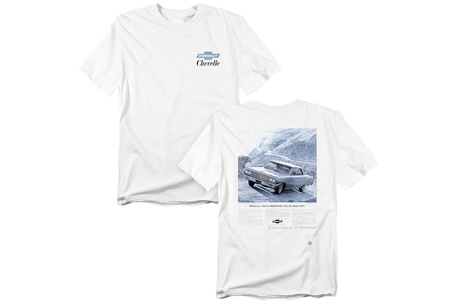 Men's Chevrolet Chevelle Mountain Ad Front Back T-Shirt