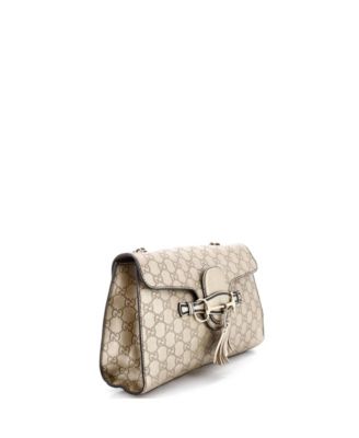 Medium Emily Chain Flap Bag Guccissima Leather