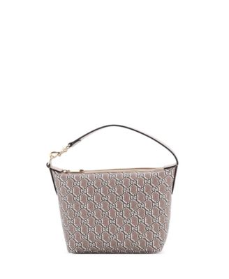 Super Mini Ophidia Zip Shoulder Bag GG Shadow Coated Canvas