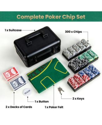 Texas Holdem Poker Chip Set with 300 Pieces Chips